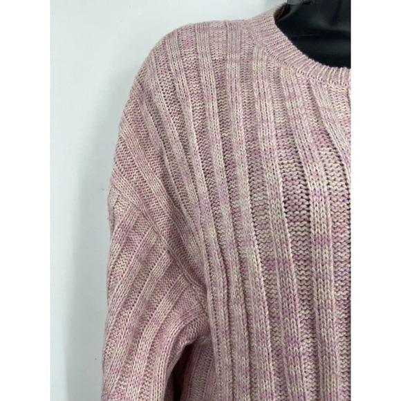 Blank‎ NYC Women's Heather Ribbed Crewneck Sweater In Lilac Mist Size S NWT - Picture 7 of 11